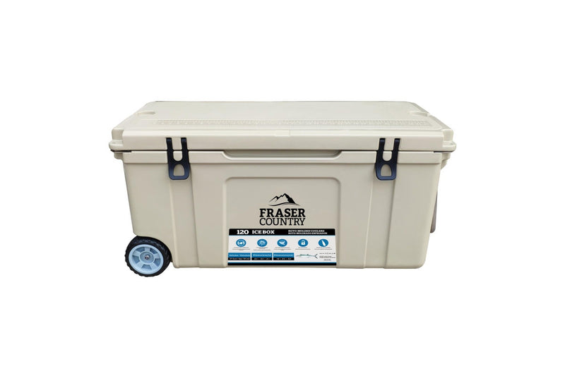 Fraser Country: Heavy Duty Ice Box Chilly Bin with Wheels 120L