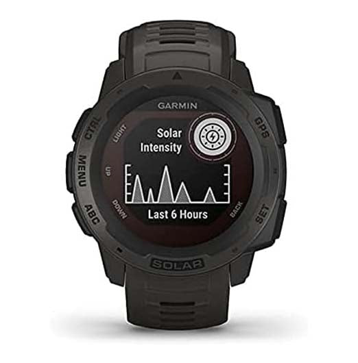 Garmin Instinct Solar Rugged Outdoor Smartwatch, Health Monitoring and Signature Series Cloth
