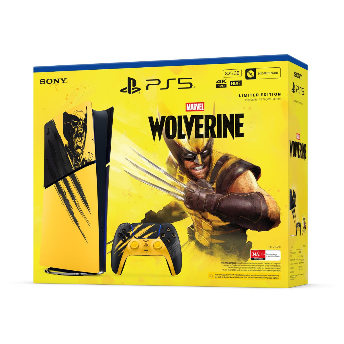 PS5 PlayStation 5 Digital Edition Marvel’s Wolverine Battle Yellow Limited Edition (825GB)