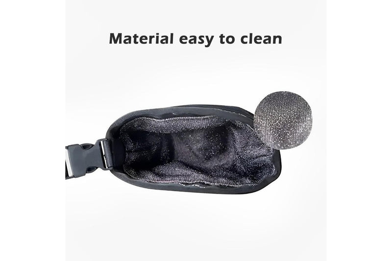 Portable Removable Golf Ball Waterproof Cleaning Bag Black