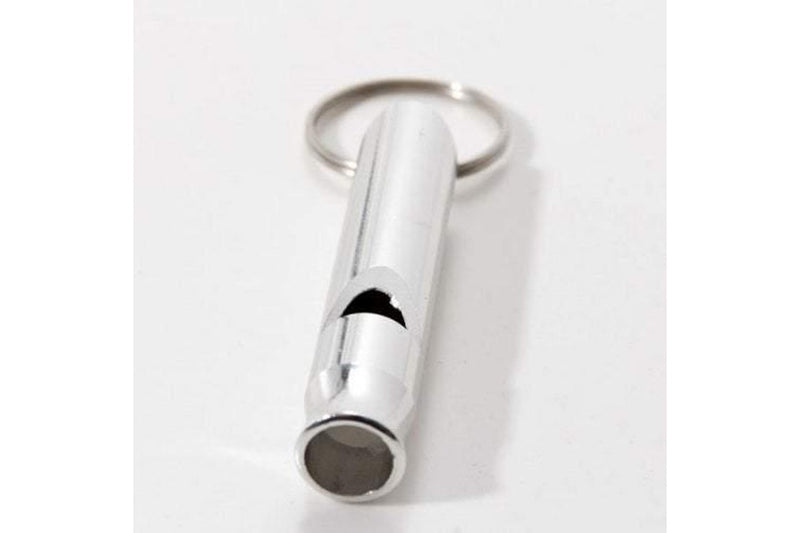 5Pcs Aluminum Alloy Whistle With Keyring For Outdoor Activities Silver - Silver