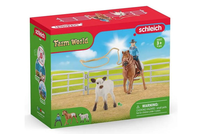 Schleich - Cowgirl Team Roping Fun