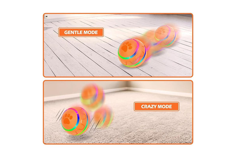 PETSWOL Automatic Rolling Pet Ball - Orange