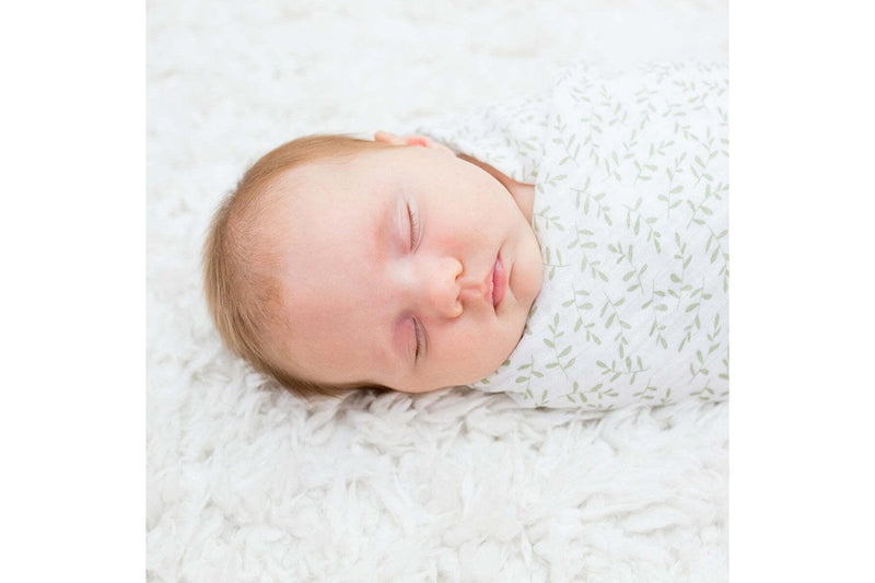 Lulujo: Cotton Swaddles - Daisy & Greenery (2 Pack)