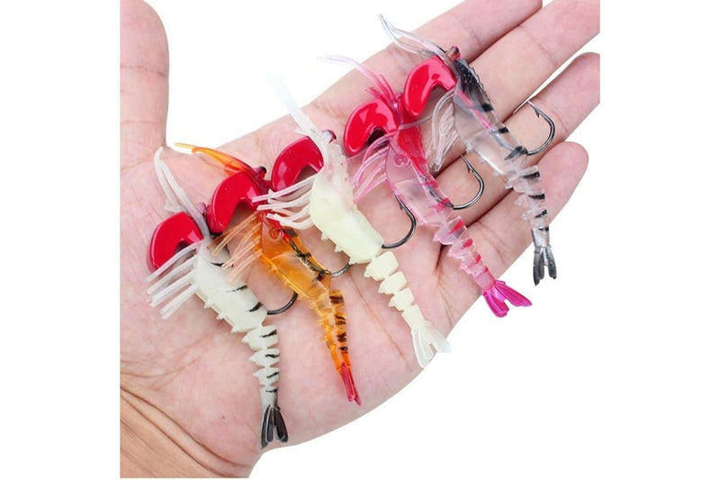 5 Piece Soft Shrimp Fishing Lure Set