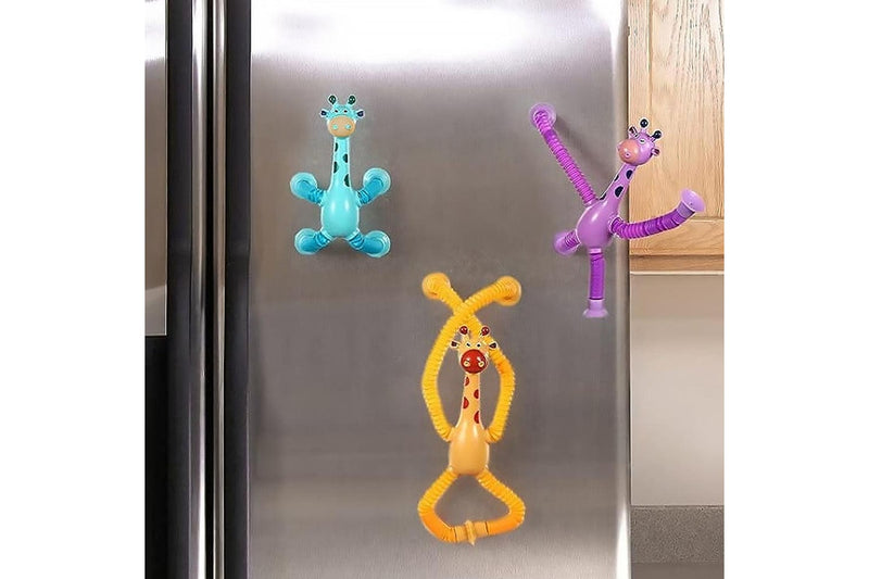 4Pcs Telescopic Suction Cup Giraffe Toy Fun Tube Toy Kid Toy