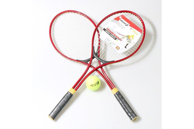 2Pcs Set Teenager's Tennis Racket Red - Standard