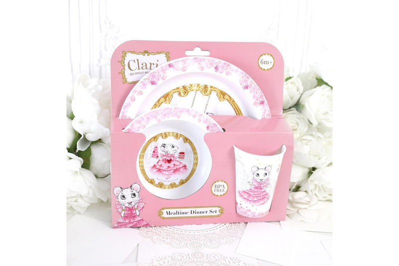 Claris: Kids 3 Piece Dinner Set - Pink