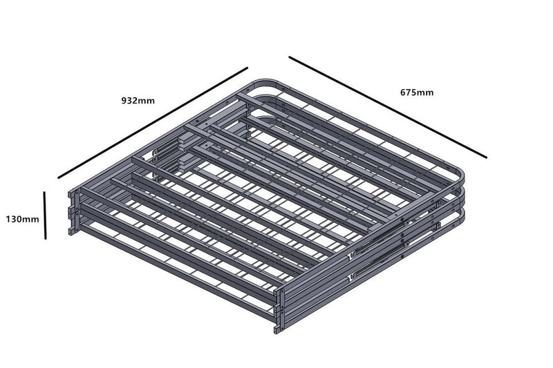 Foldable Metal Bed Frame - Double