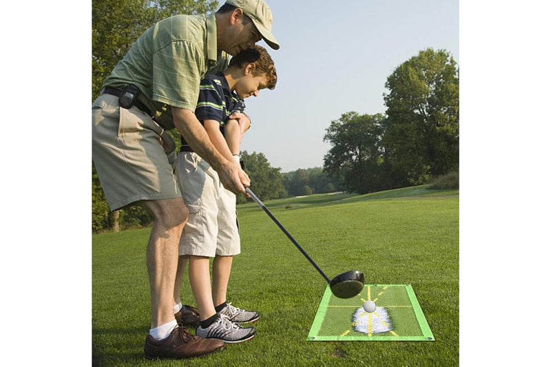 Golf Training Mat Swing Detection Batting Golf Swing Mat Mini Golf Hitting Aid Golf Impact Mat with Base Plate