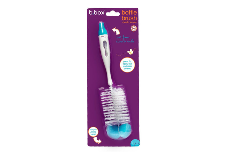 b.box: 2 in 1 Brush & Teat Cleaner - Aqua Groove