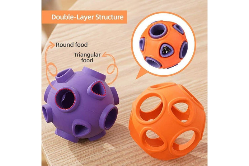 Durable Giggle Bounce Food Dispenser Teeth Cleaning Chew Rubber Ball For Dogs