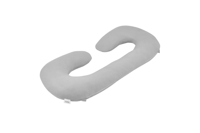 Ovela C-Shape Full Body Pregnancy Pillow-Grey