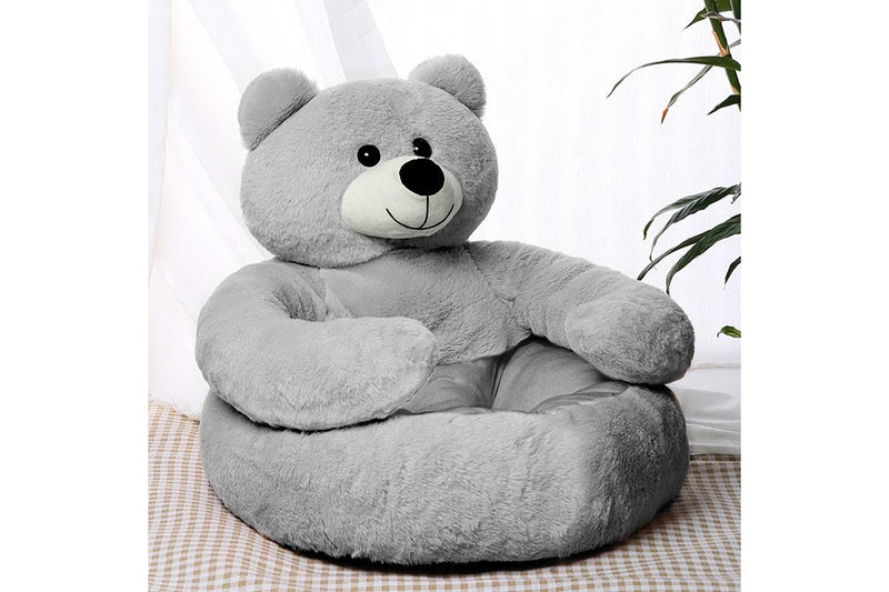 ZOOMIES Bear Dog Bed - Gray