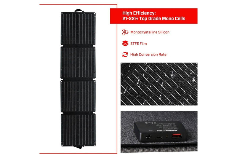 100w Solar Panel Portable Charger Jumpspower Power Generator Foldable