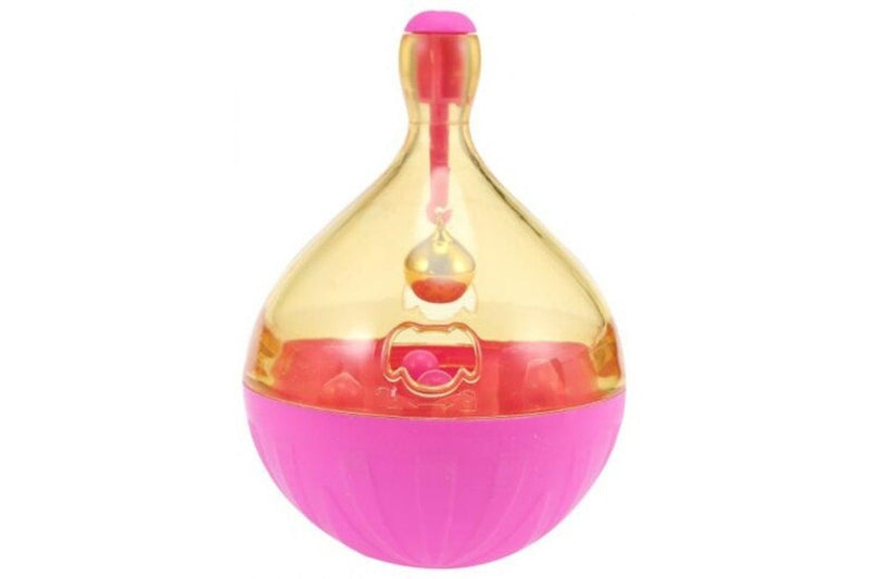 Daruma Doll Leakage Food Ball Pet Toy Light Pink - Standard