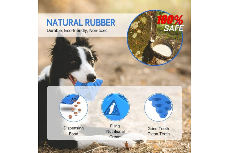 Non-toxic Cleaning Teeth Rubber Pet Puzzle Treat Toy For Aggressive Chewers