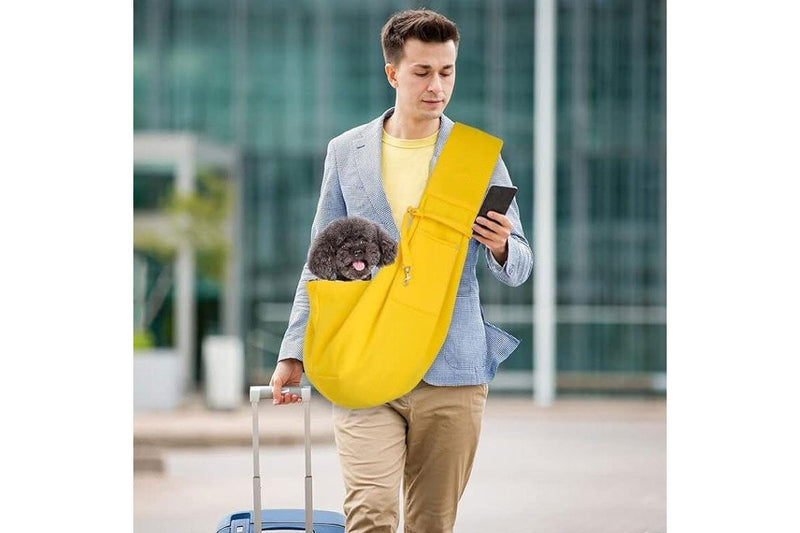 Zoomies Dog and Cat Sling Carrier - Yellow