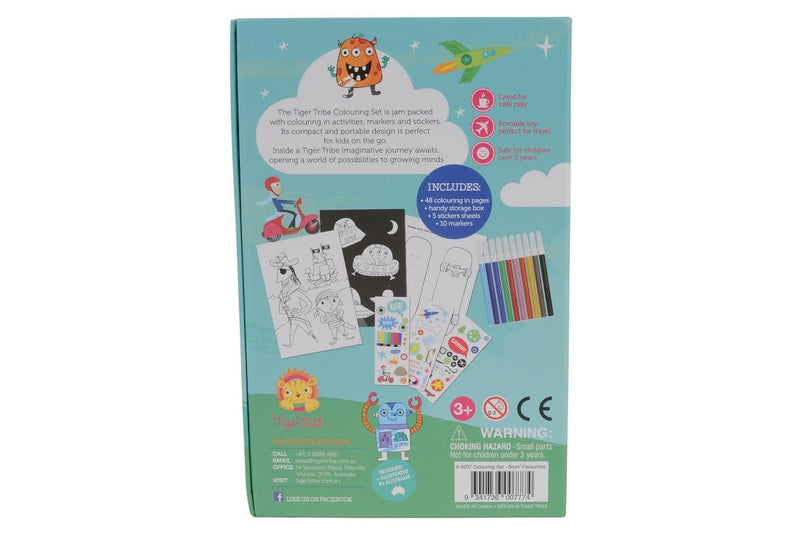 Tiger Tribe: Colouring Set - Boys Favourites