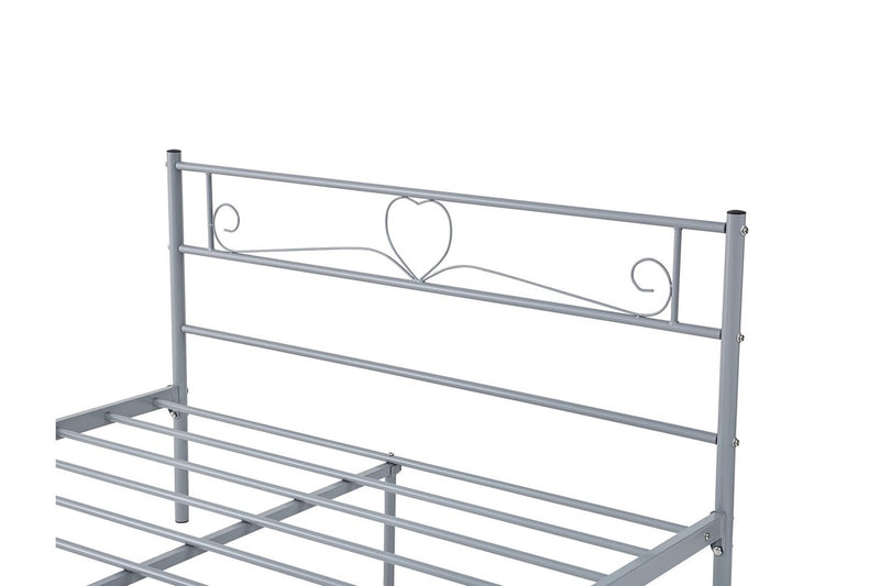 Fraser Country Double Metal Bed Frame - Grey