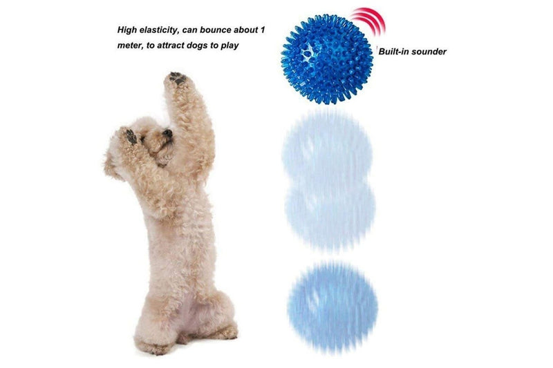 Durable Elastic Teeth Cleaning Squeak Chew Dog Ball Toy For Small Medium And Large Dog