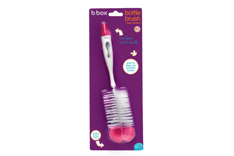 b.box: 2 in 1 Brush & Teat Cleaner - Berry Surprise