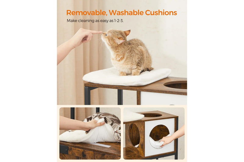 VASAGLE Feandrea Multifunctional Cat Condo with Scratching Posts