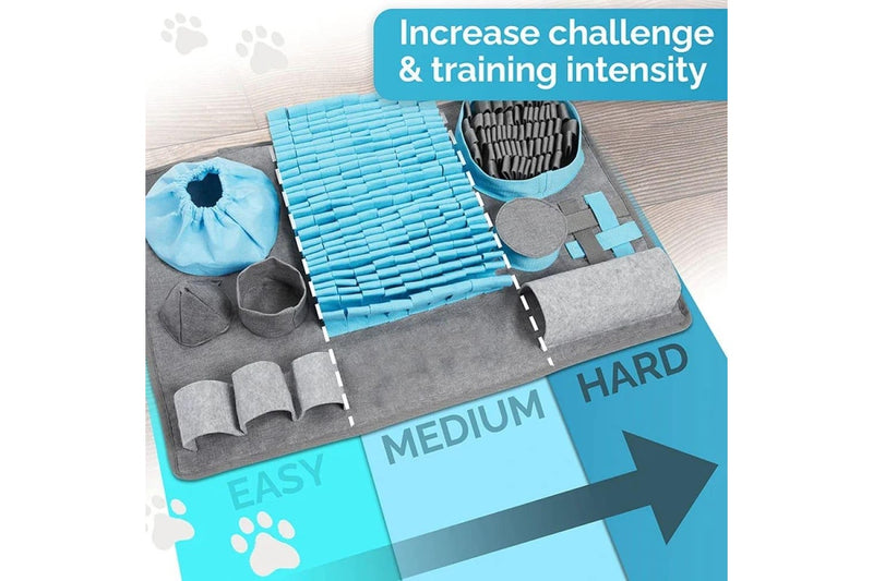 Dog Snuffle Mat 3 Difficulty Levels Enrichment Pet Puzzle Toy Feeding Puppy Sniffing Pad Smell