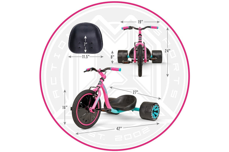 Madd Gear Mini Drift Trike - Pink / Teal