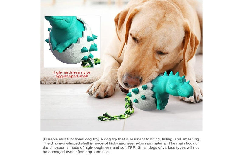 Dinosaur Egg Dog Toothbrush Chew Toys Bite Resistant Clean Interactive Small Medium Big Dogs Golden Retriever Frenchie - Chocolate