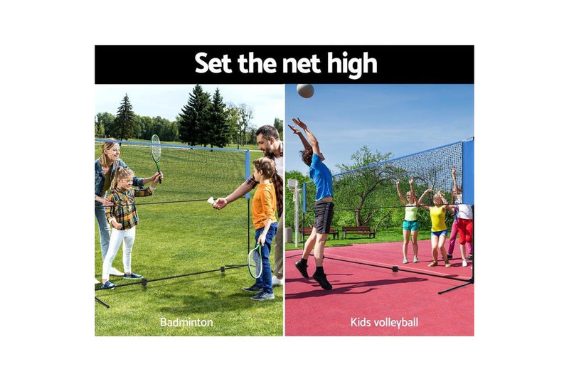 Everfit Portable Sports Net Stand Badminton Volleyball Tennis Soccer 3m 3ft Blue