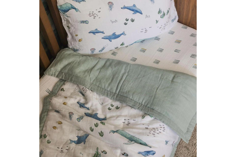 Little Unicorn: Toddler Comforter - Whales