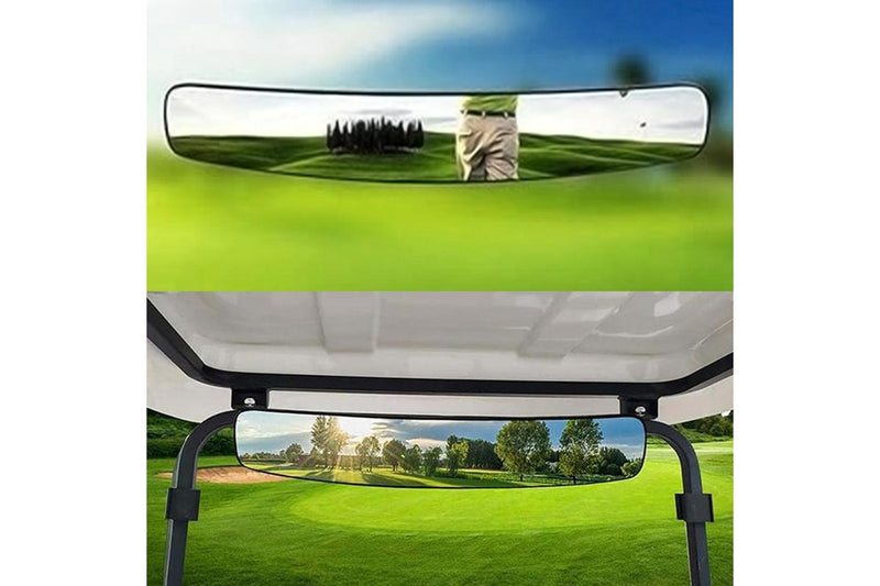 Adjustable Central Rear View Convex Golf Cart Mirror Replacement Compatible with Ezgo Club Car Yamaha