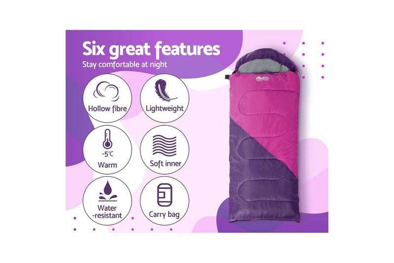 Weisshorn Kid Sleeping Bag 172CM Pink