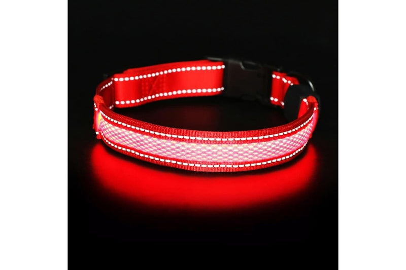 Usb Rechargeable Comfortable Reflective Bright Light Up Glow Collars For Small Medium And Large Dogs