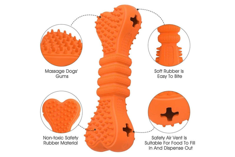 Bite Resistant Safe Food Dispensing Rubber Dog Chew Toys For Small Medium Large Dogs