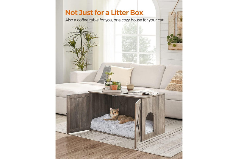 VASAGLE Feandrea Hidden Cat Litter Box Enclosure - Greige