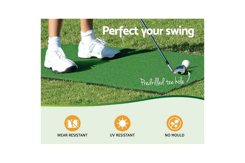 Golf Hitting Mat Portable Driving Range Practice Training Aid 80x60cm