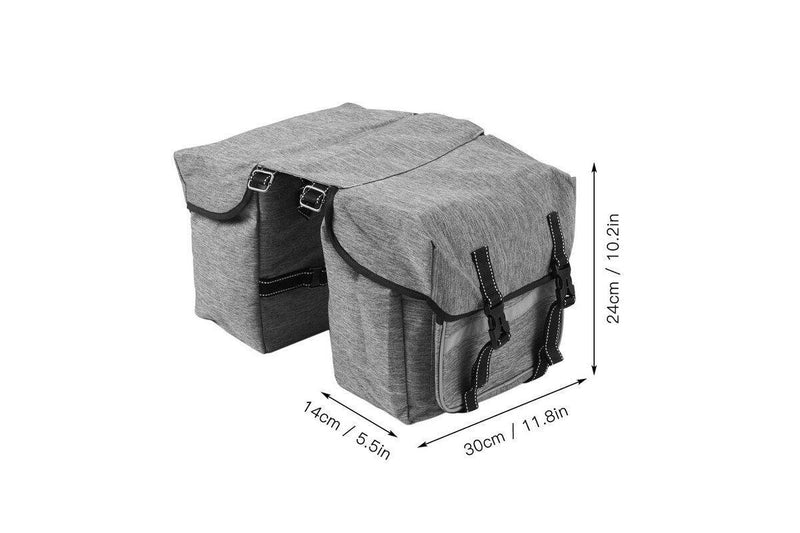 Bike Back Pannier Bicycle Rear Seat Bag Grey - Standard