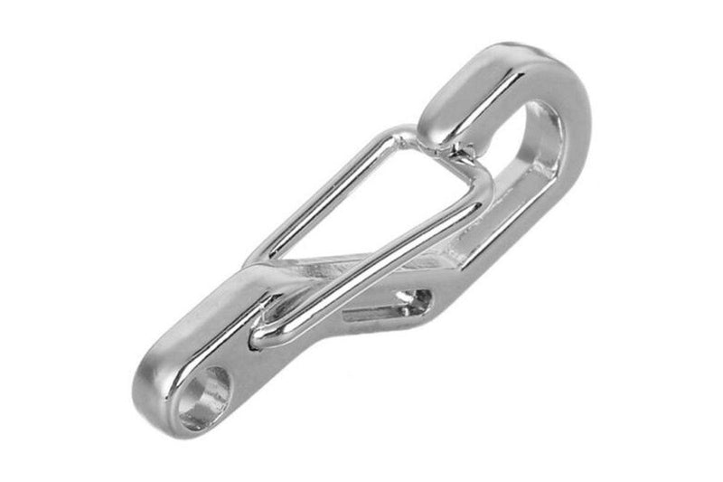 Spring Zinc Alloy Quick Release Hook Carabiner Hanging Buckle Silver One Piece