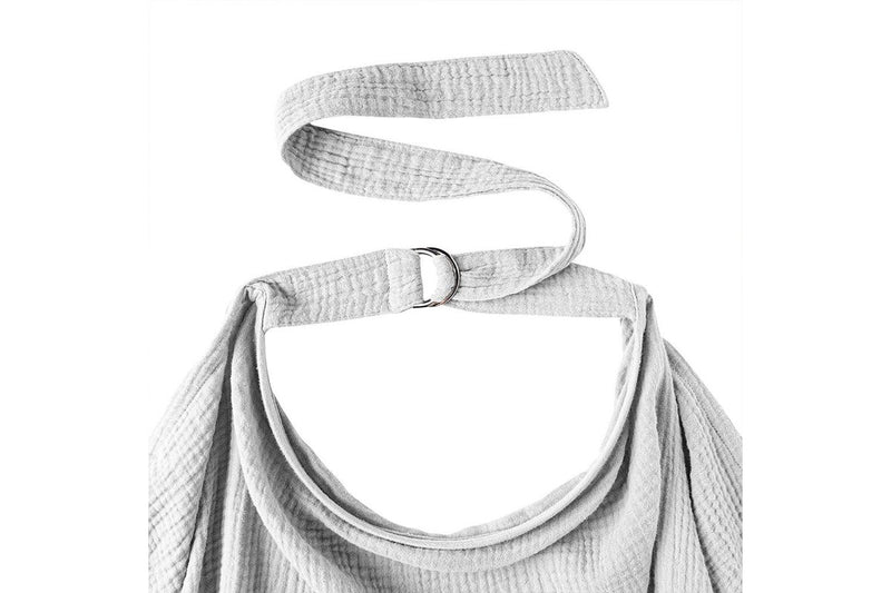 Nursing Cover Mother Nursing Apron Breastfeeding Cover with Adjustable Hoop Grey