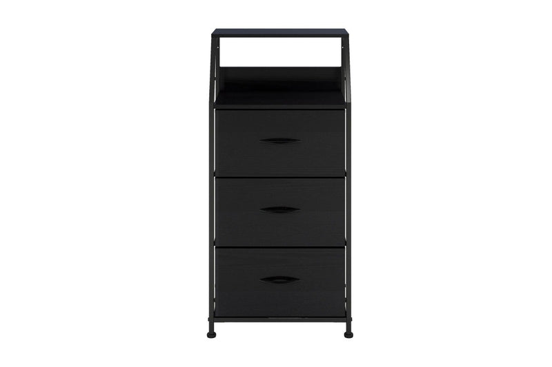 Ovela 3 Drawer Storage Chest - Nordic Black