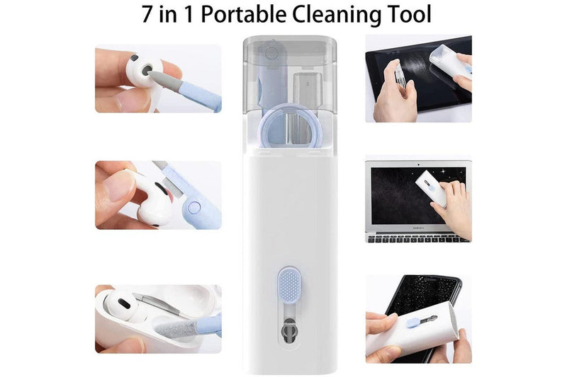 7 in 1 Multifunction Cleaner Kit for Airpod Keyboard Cleaning Soft Brush Blue