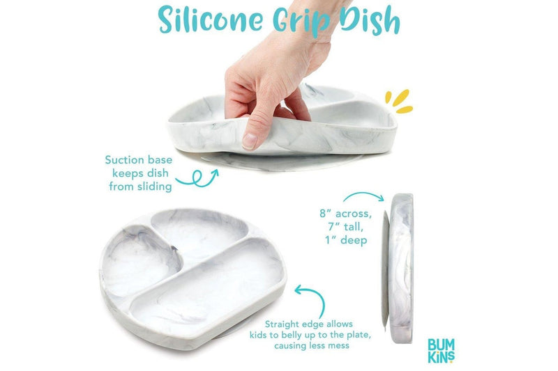 Bumkins: Silicone Grip Dish - Sage