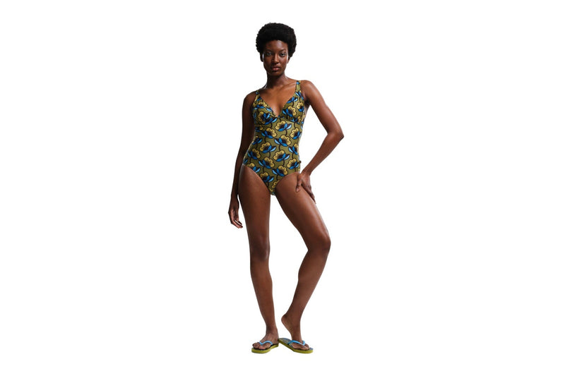 Regatta Womens/Ladies Orla Kiely Passion Flower One Piece Swimsuit (Cardamom Seed) (8 UK)