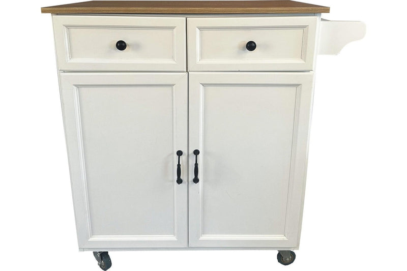 Fraser Country Wooden Kitchen Trolley with 2 Drawer & 2 Door