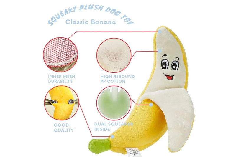 Plush Banana Dog Toy