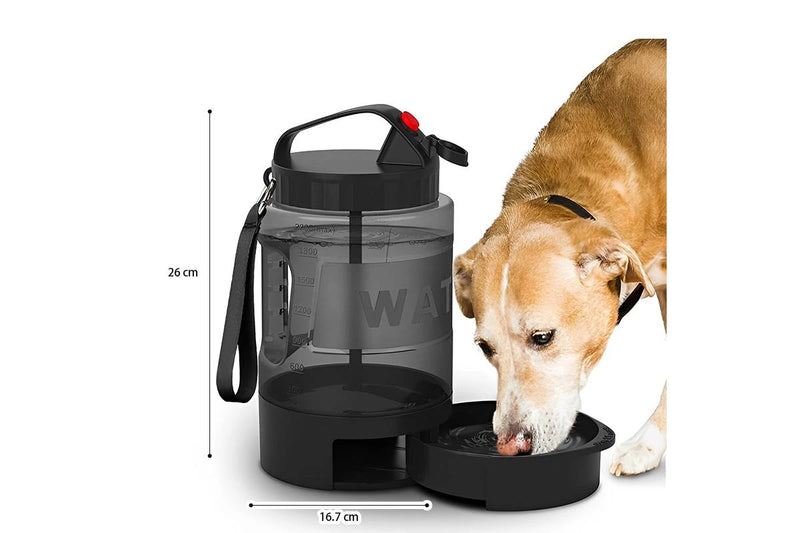 ZOOMIES Portable Dog Water Bowl - Black