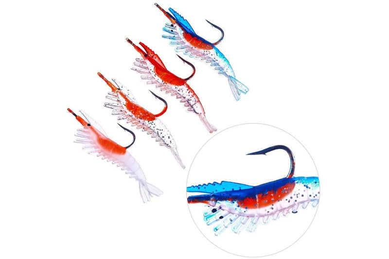 Pack Of 5 6cm 3g Soft Shrimp Lures For Sea Bass