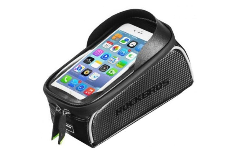 Bike Bag 017-1Bk Top Tube Portable Waterproof Bicycle Frame Touch Screen Cell Phone Holder Black - Standard - Set Of 1